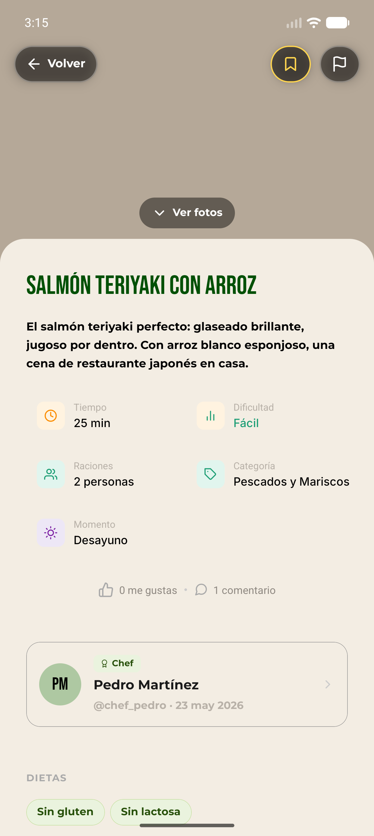 Detalle de receta